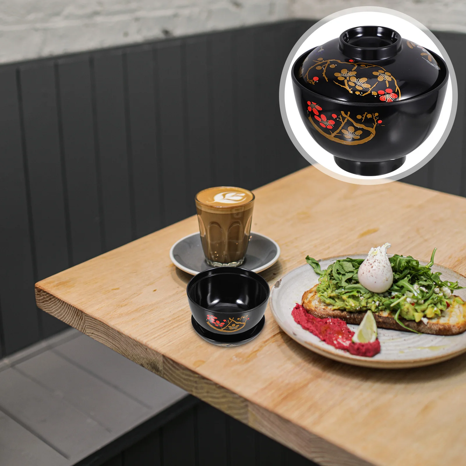 Японская супница с крышкой, легкий и прочный