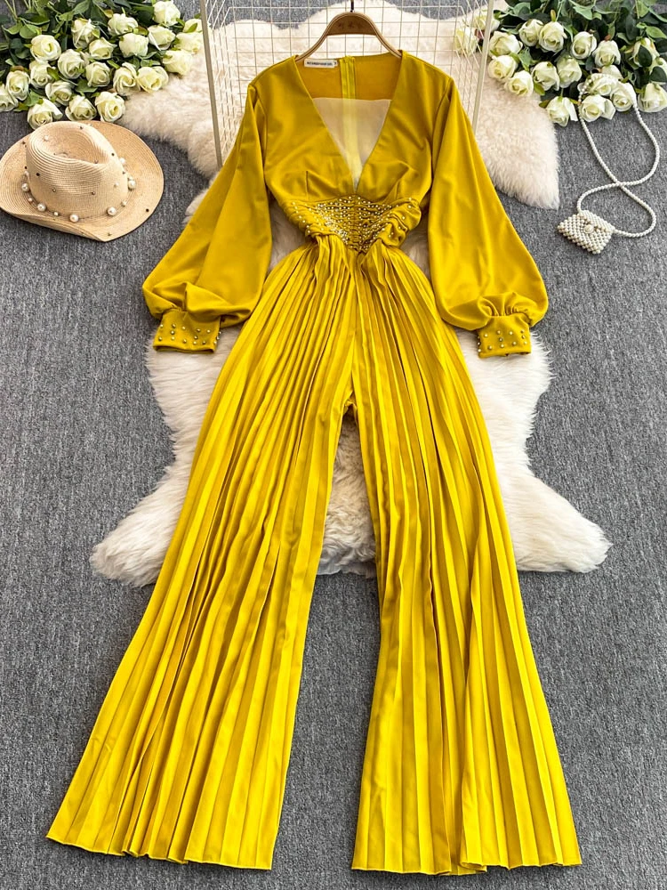 

Ele Long Sve женские брюки Rer с высокой талией и широкими штанинами, утягивающая юбка прямого кроя, модная элитная юбка для поездок на работу