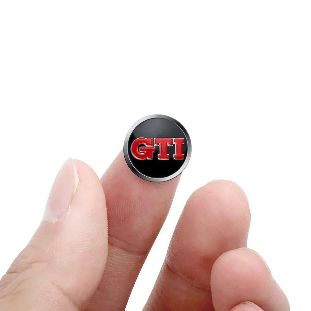 10Pcs Black 3D Car Styling Remote Control Key GTI Logo Small Sticker for VW Jetta Golf Beetle CC EOS R32 MK4 golf 4 motion MTM view 2