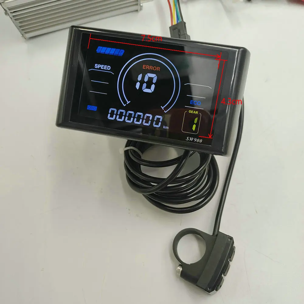 Color LCD Display SW900 24V-60V SWITCH+USB PORT INSTALL ON HANDLEBAR NO.2 PROTOCOL Electric Bicycle Scooter ATV MTB DIY PART