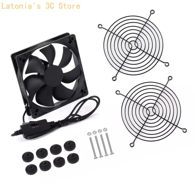 120mm Computer Case Fan With PWM Speed Controls And Anti Vibration Design X3UB