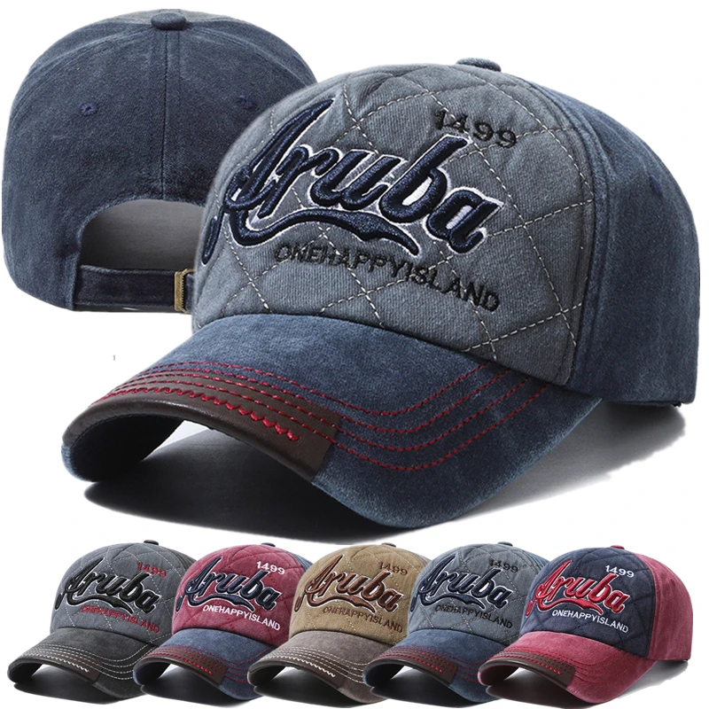 

New Unisex Retro Style Baseball Cap Letter Embroidery Cotton Cap Men Women Fashion Outdoor Fishing Dad Hats