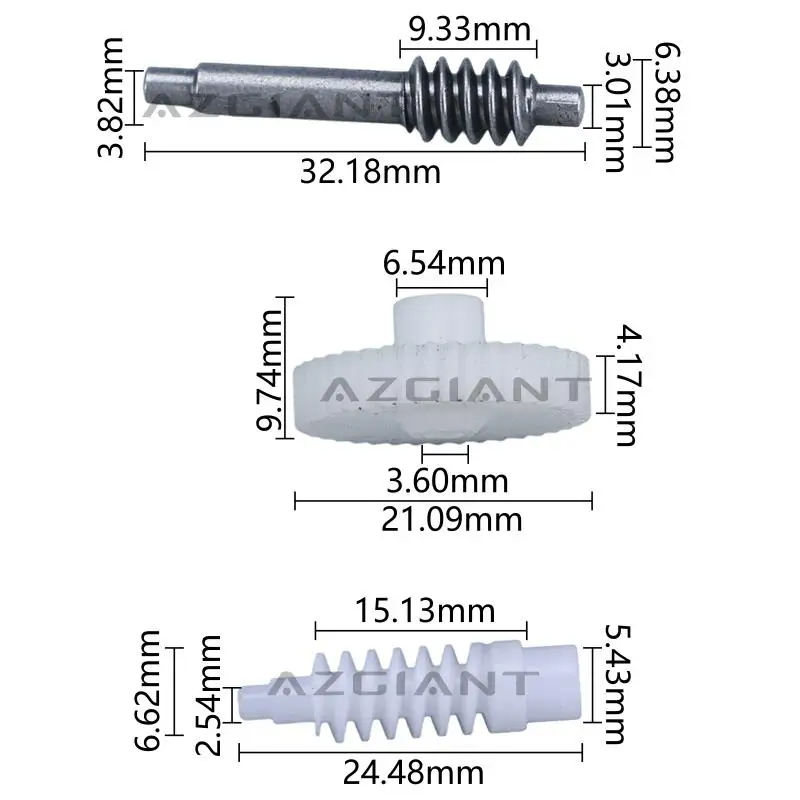 AZGIANT Exterior Mirror Folding Inner Gear Set For Toyota Tarago MK3 Estima MK3 Previa ACR50 MK3 Tarago MK3 40T Repair Kit DIY