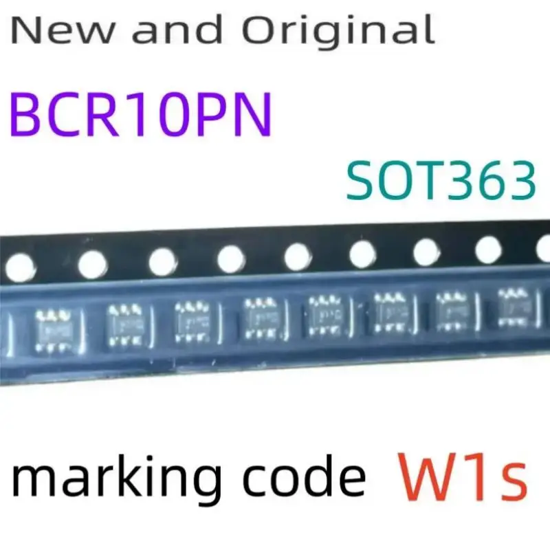 New and Original Bcr10Pn Sot363 50V Npn/Pnp Silicon Digital Transistor Array Marking Code W1S