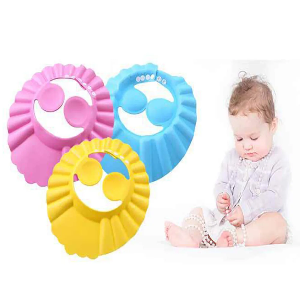 Thicken Kids Bath Visor Hat Adjustable Baby Shower Cap Protect Shampoo Hair Wash Shield for Children Infant Waterproof Cap