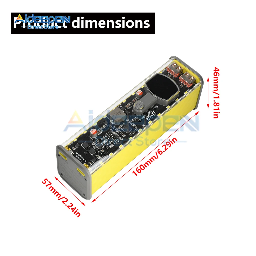 PD45W 8X 18650 USB Type-C بطارية شاحن سريع لتقوم بها بنفسك صندوق بنك الطاقة للهاتف شحن إلكتروني لا يشمل البطاريات