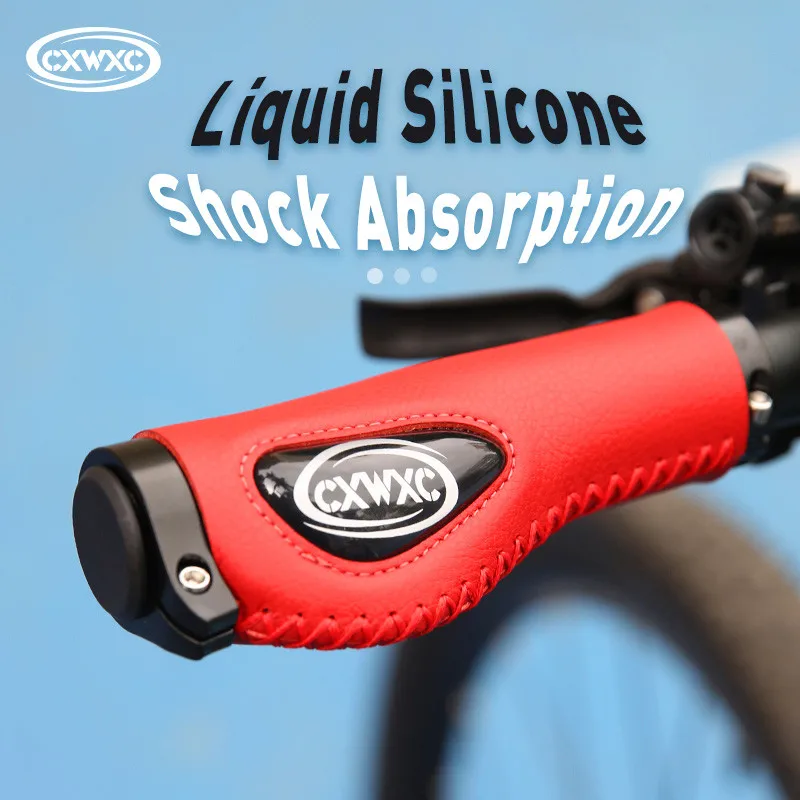

CXWXC Велосипедные ручки MTB Жидкий силиконовый гель Ручки на руль Нескользящие амортизирующие сверхлегкие ручки на руль горного велосипеда