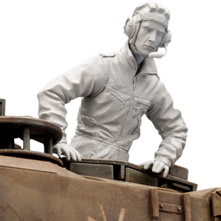 

1 / 16 Resin Half Body Model Federal Tank Commander White Model Manual