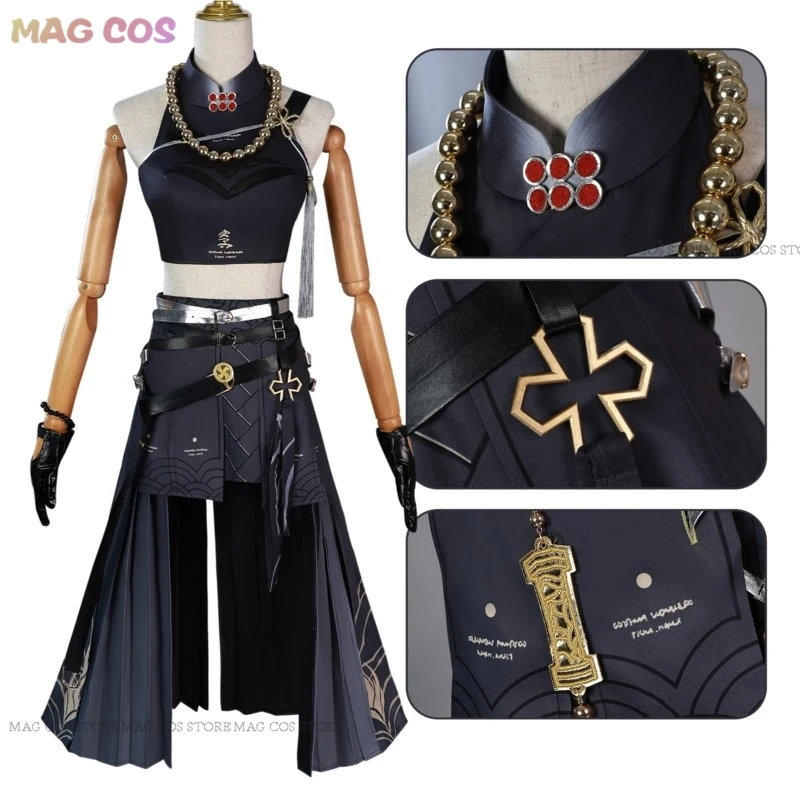 Game Wuthering Waves Sanhua Cosplay WuWa Sanhua Cosplay Costume Wig Anime Party Role Play Outfits Halloween Dress Uniform