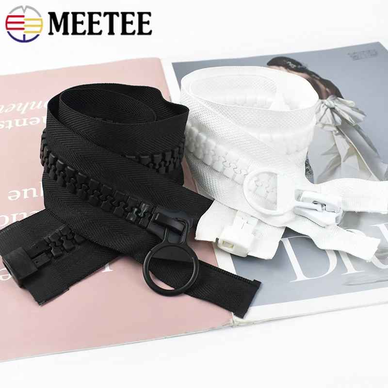 20# 60-800cm Extra Large Resin Zippers Open-End Jacket Zipper for Sewing Oversized Long Zip Pocket Tent Instant Zips Repair Kit