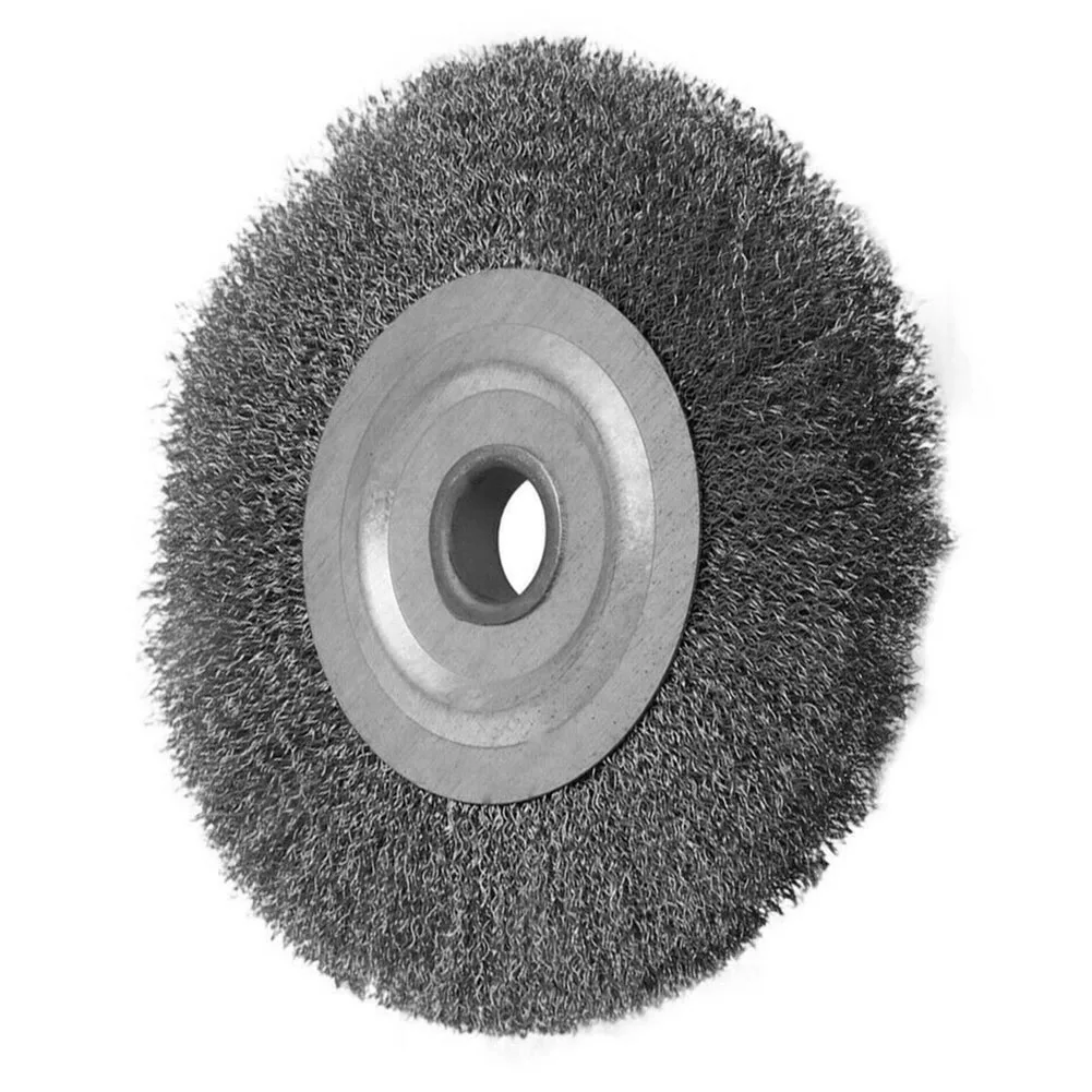 1pc Wire Brush Wheel Cup Brush Flat Crimped Stainless Steel Wire Wheel Brush For Angle Grinder Rust Removal Cleaning Tool