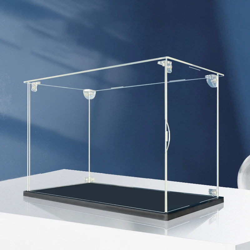 صندوق تخزين نموذج لعبة التجميع مع باب دوار علبة عرض نموذج السيارة خزانة عرض أكريليك شفافة للمقتنيات