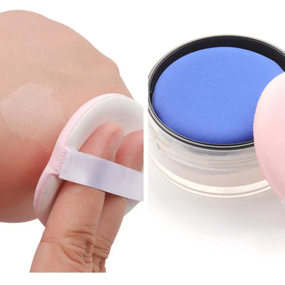 미니 라운드 에어 쿠션 퍼프 얇고 가벼운 파운데이션 스펀지 건식 및 습식 겸용 BB 크림 루즈 파우더 퍼프 모든 피부 타입용