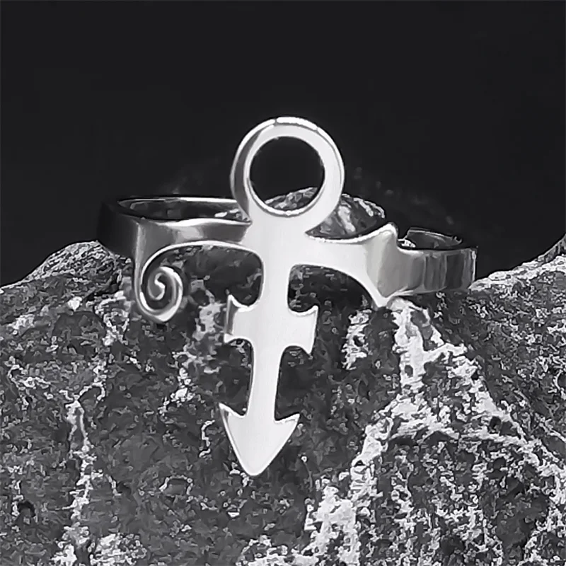 RIP Memorial Symbool Liefde Ring voor Vrouwen Mannen Rvs Het Minimalisme Kunstenaar Prins Verstelbare Vinger Ringen Sieraden RS06