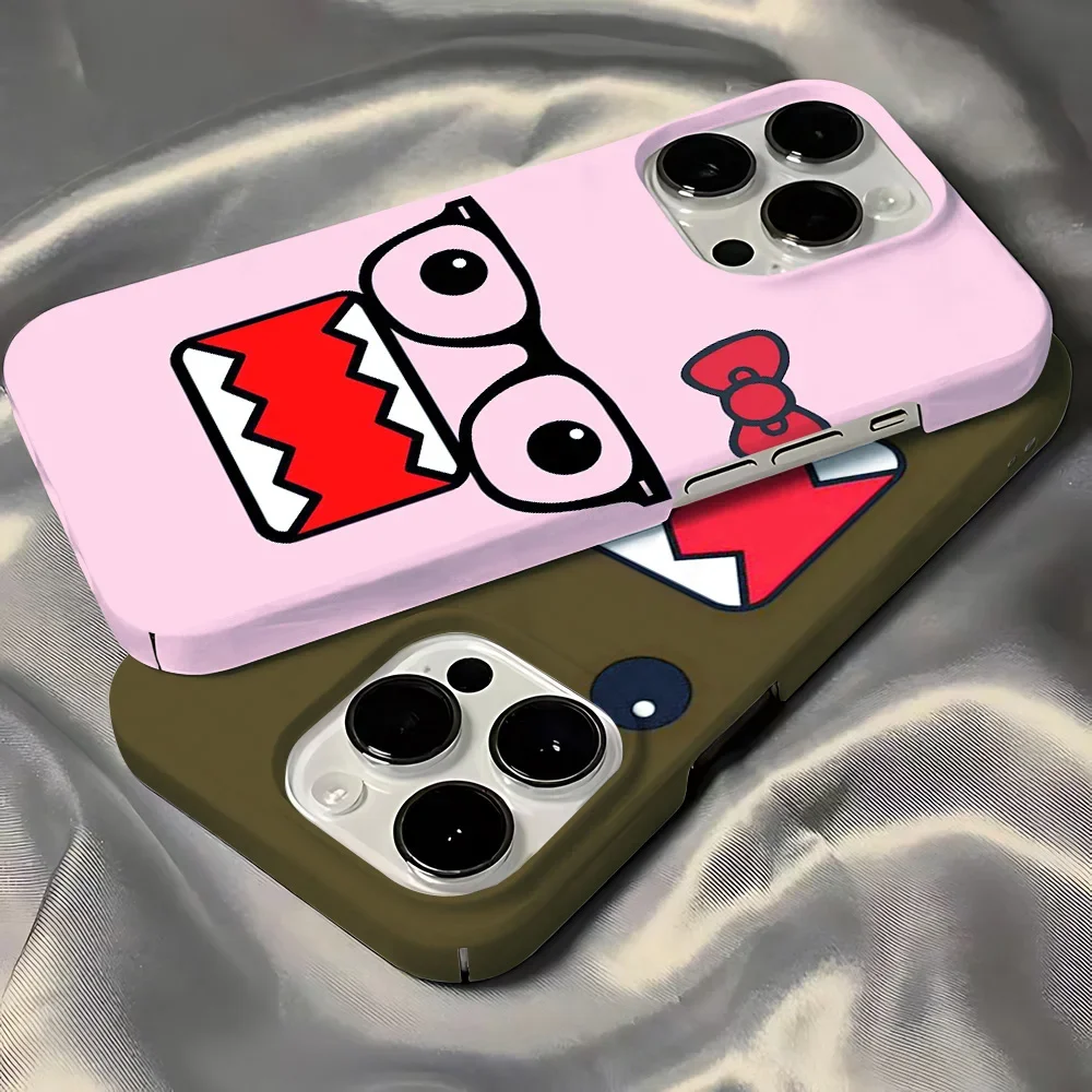 Cute Domo-kun Phone Case for iPhone 16 15 14 13 12 11 Pro Max XS XR XSMax 6 7 8 Plus Glossy HD Hard PC Cover