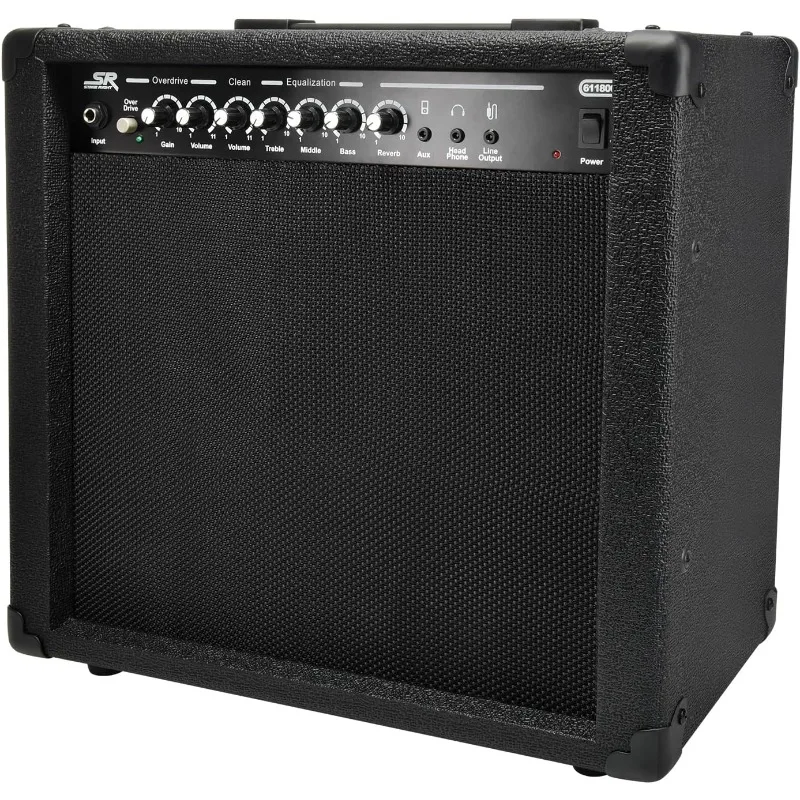 

1x10 Guitar Combo Amplifier - Black, 40-Watt, Spring Reverb, 10-Inch 4-Ohm Speaker, High & Low Inputs, Headphone Outpu
