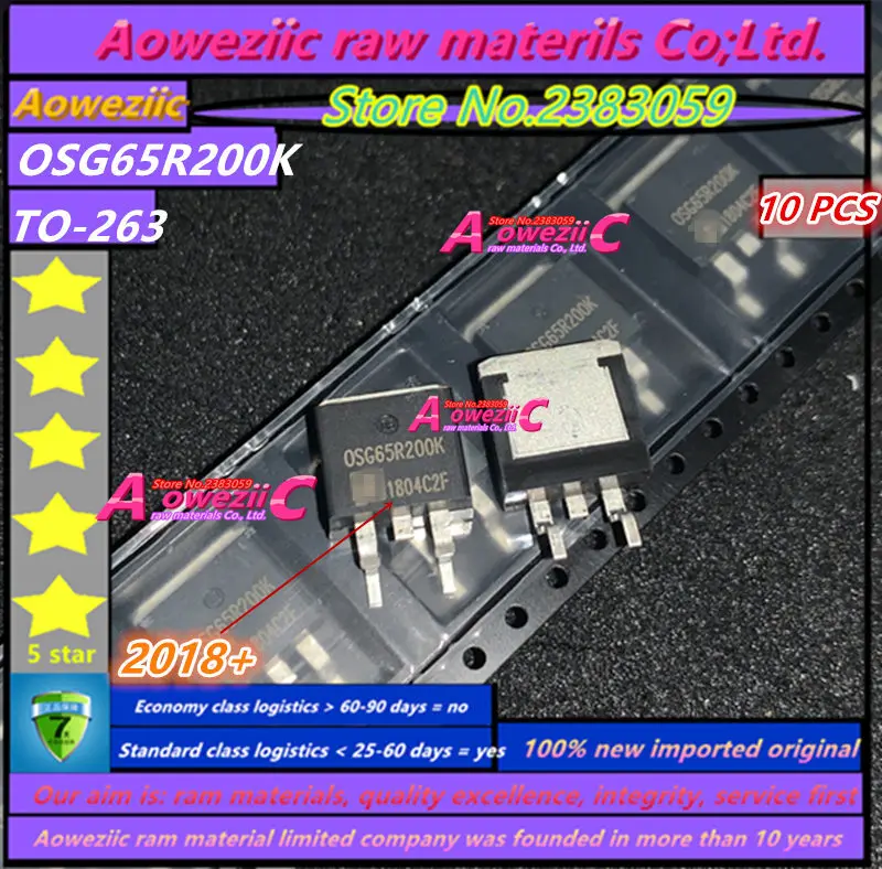 Aoweziic  2018+ 100% new imported original  OSG65R200K OSG65R200KF TO-263 integrated circuit transistor