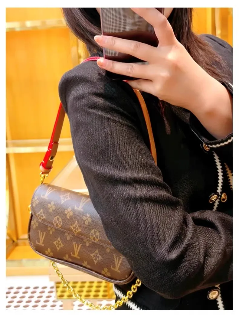 2024 new luxury presbyard underarm mah-jongg chain women's bag senior sense single shoulder oblique span bag