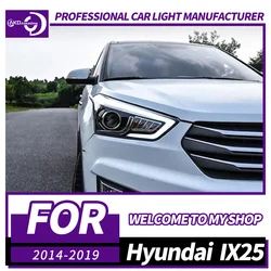 AKD Cars Styling Headlight For Hyundai ix25 Creta 2015 Headlights LED Running lights Bi-Xenon Beam Fog lights angel eyes Auto