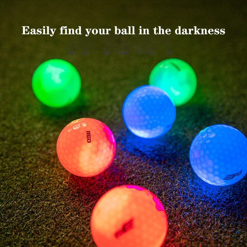 Luminous Ball a Box of 6 (3 colors) LED 40 hours Golf Luminous Ball Golf Gift Box