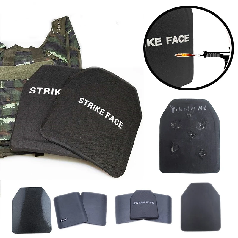 Professional NIJ IV PE Ceramic Rifle Pistol Bulletproof Chest Plate Carrier Tactical Military Airsoft Stab-Proof Steel Board GA5