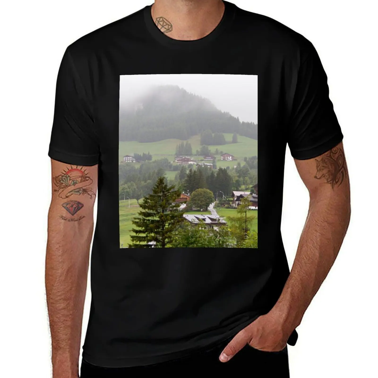 Scattered Hamlet - Cortina D'Ampezzo - Italian Alps T-Shirt t shirts for man cotton soft T-Shirt