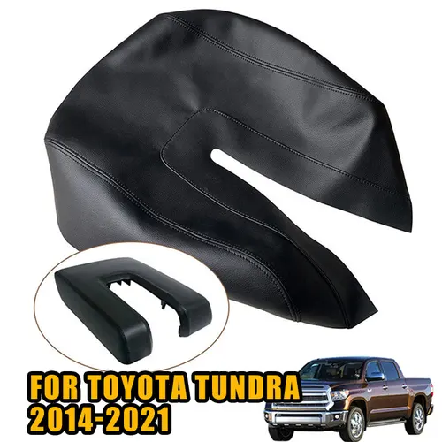 Imagen 1 del producto Para 2014 2015 2016-2020 Toyota Tundra tapa de consola central reposabrazos cubierta de vinilo