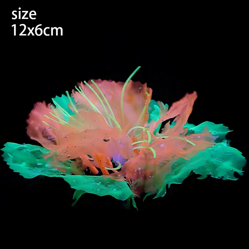 Artificial False Flower Emulation Silica Gel Aquatic Plant Ornaments Aquarium Underwater World Fish Tank Landscaping Decoration