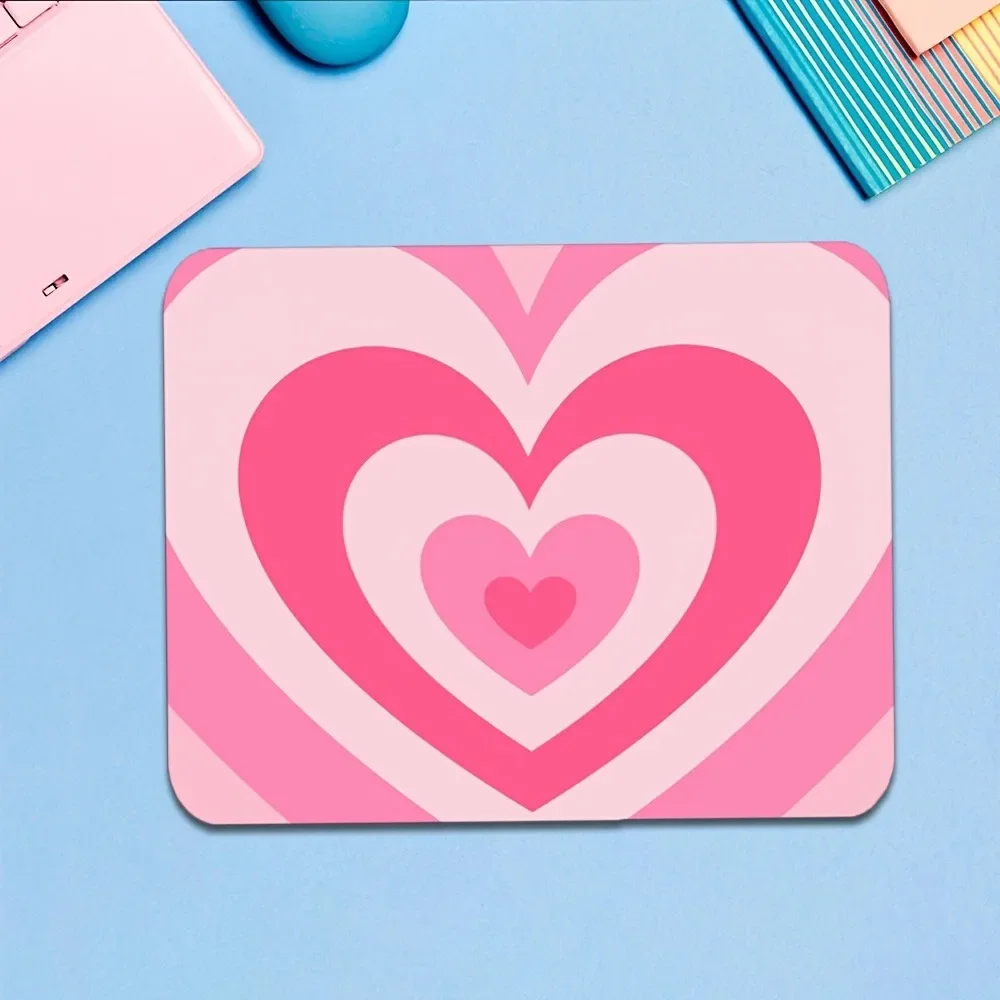 CIFBUY Heart Mouse Pad Waterproof Non-Slip Gaming Keyboard Mat Office Desk Pad Durable Computer Mousepad Vintage Decor