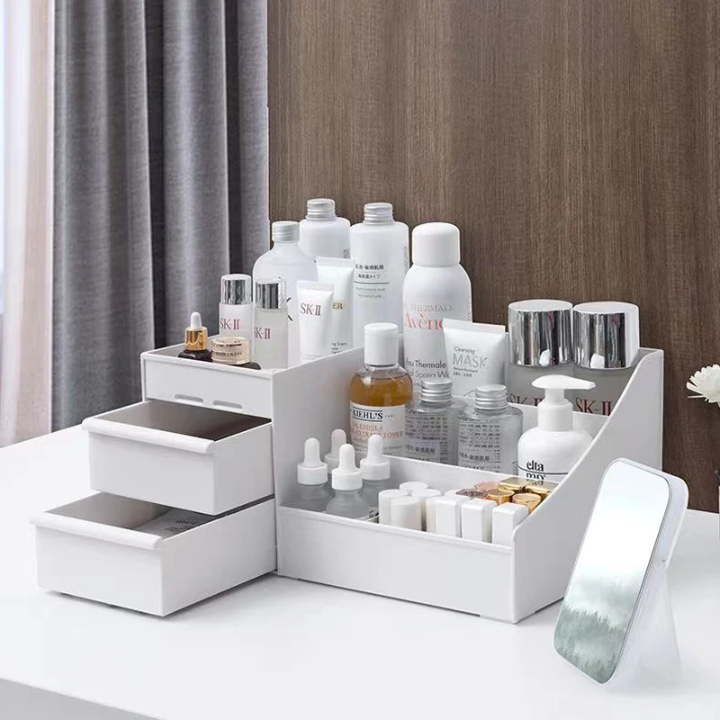 Drawer-style Cosmetics Storage Box Jewellery Storage Organiser Desktop Dressing Table Home Plastic Storage Rack