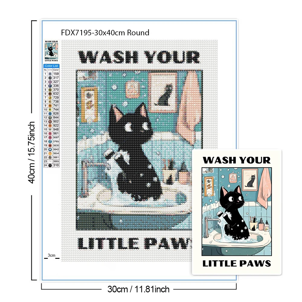 DIY Bathroom Black Cat Diamond - Photo Mosaic Print review and price