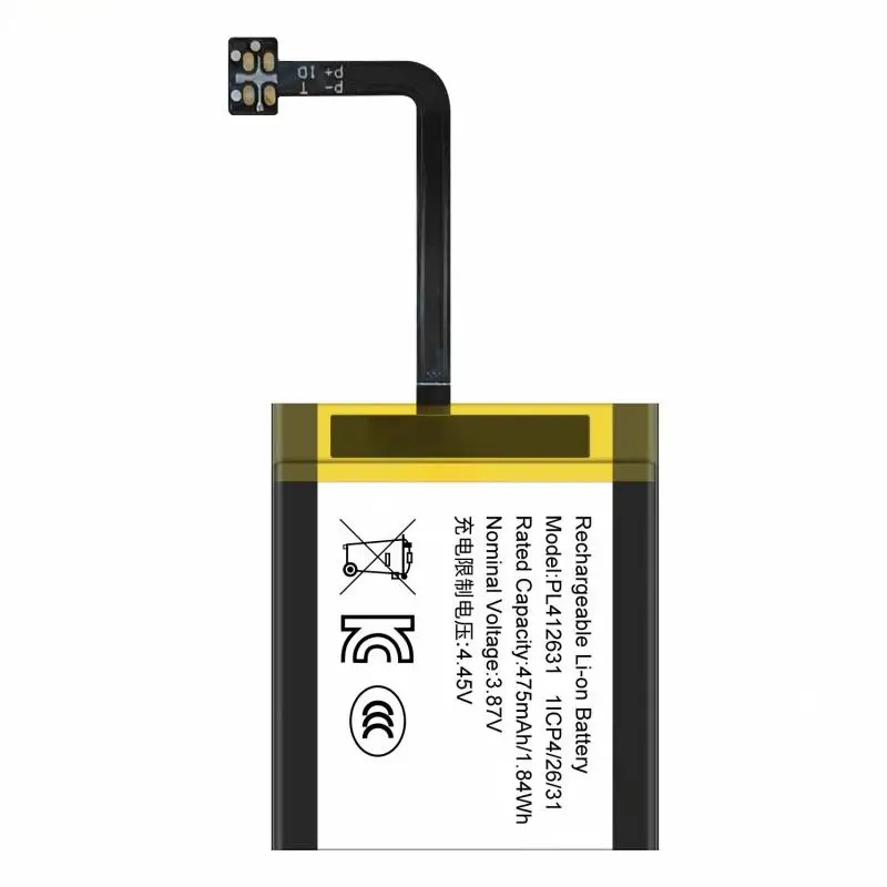 New PL412631 3.87V 475mAh Replacement Li-ion Battery For Amazfit GTR 4 47mm Smart Watch Repair Spare Access