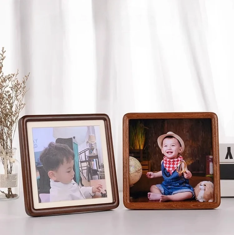 

Picture Frames & Albums,Premium Black Walnut Solid Wood Round Corner Square Photo Frame,Desktop Decorative Accent for Home Décor