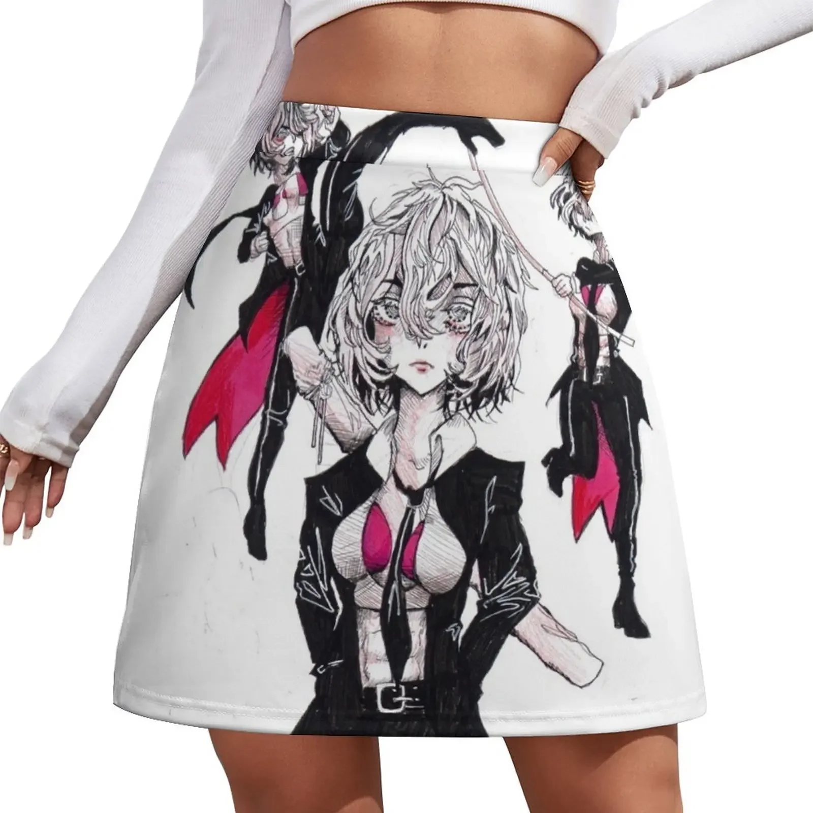 

Triptych with red Mini Skirt midi skirt for women Short skirt woman Women's clothing women's 2025 trend Mini