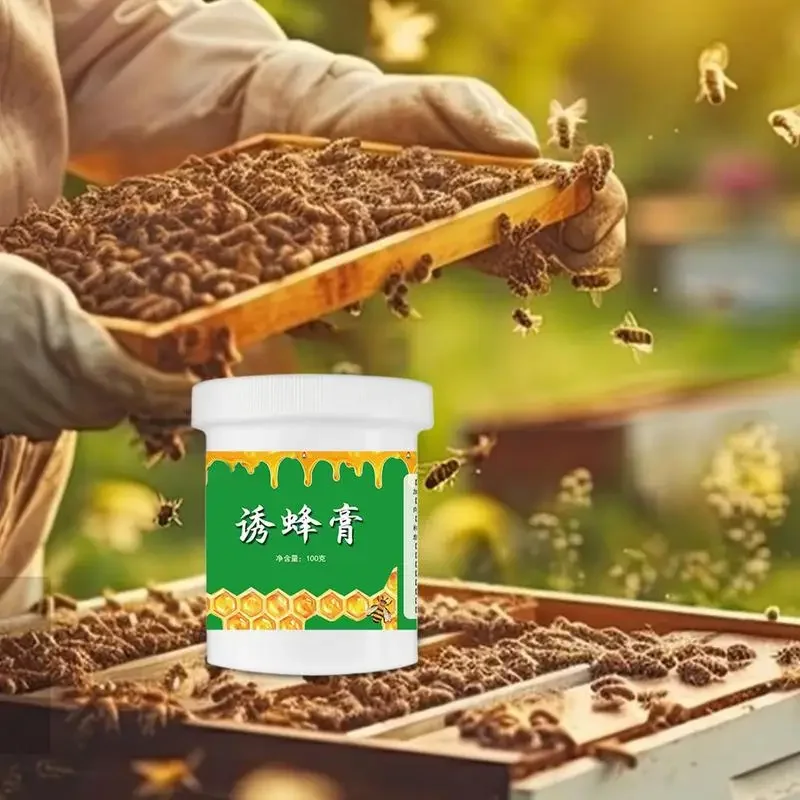 100g Swarm Trap Lure Attractant Natural Long Lasting Bee Bait Wax  for Outdoor Yard Garden House Bird Cage Porch Pool Ground