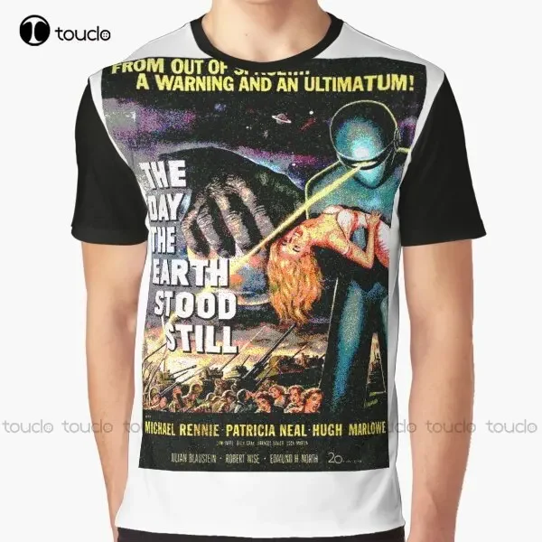 Science Fiction Movie Retro The Day The Earth Stood Still Graphic T-Shirt Henley Shirt Women Digital Printing Tee Shirts Xxs-5Xl