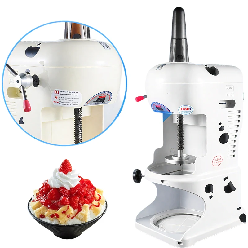 Top-Grade Commercial Snowflake Ice Crusher with Manual Lifting Handle for Dessert Businesses & Summer Events