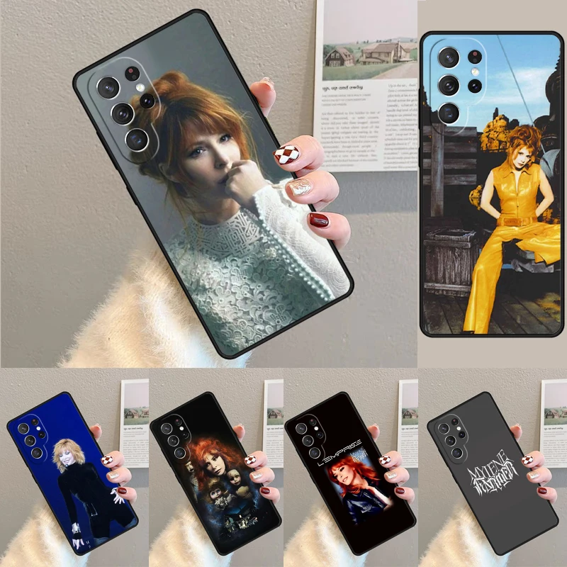 Cover For Samsung Galaxy S24 Ultra S21 S22 S8 S9 S10E Note 10 20 Plus FE S23 Mylene Farmer Phone case Coque