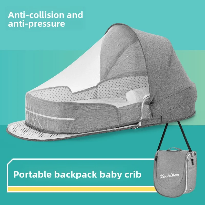 

Portable Foldable Baby Bed - Multifunctional Bassinet & Co-Sleeper with Mosquito Net for Newborns and Infants