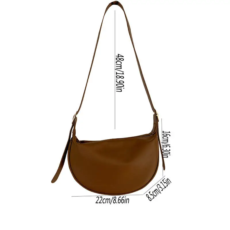 Fashion Jiaozi Bao Women Shoulder Bags New Texture Solid Color Niche Soft Leather Korean Leisure Versatile Outdoor Crossbody Bag