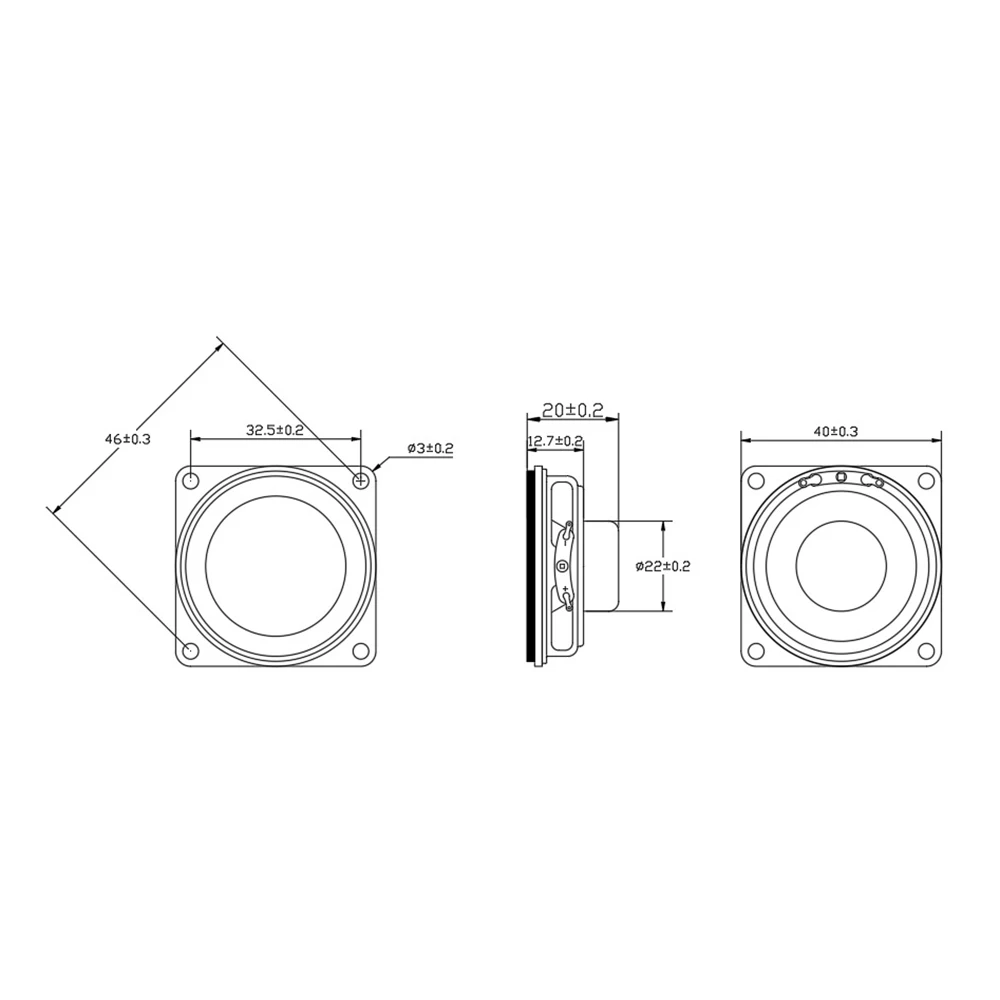 40mm internal magnetic speaker full frequency speaker 16 core 4 Euro 5W square Bluetooth speaker