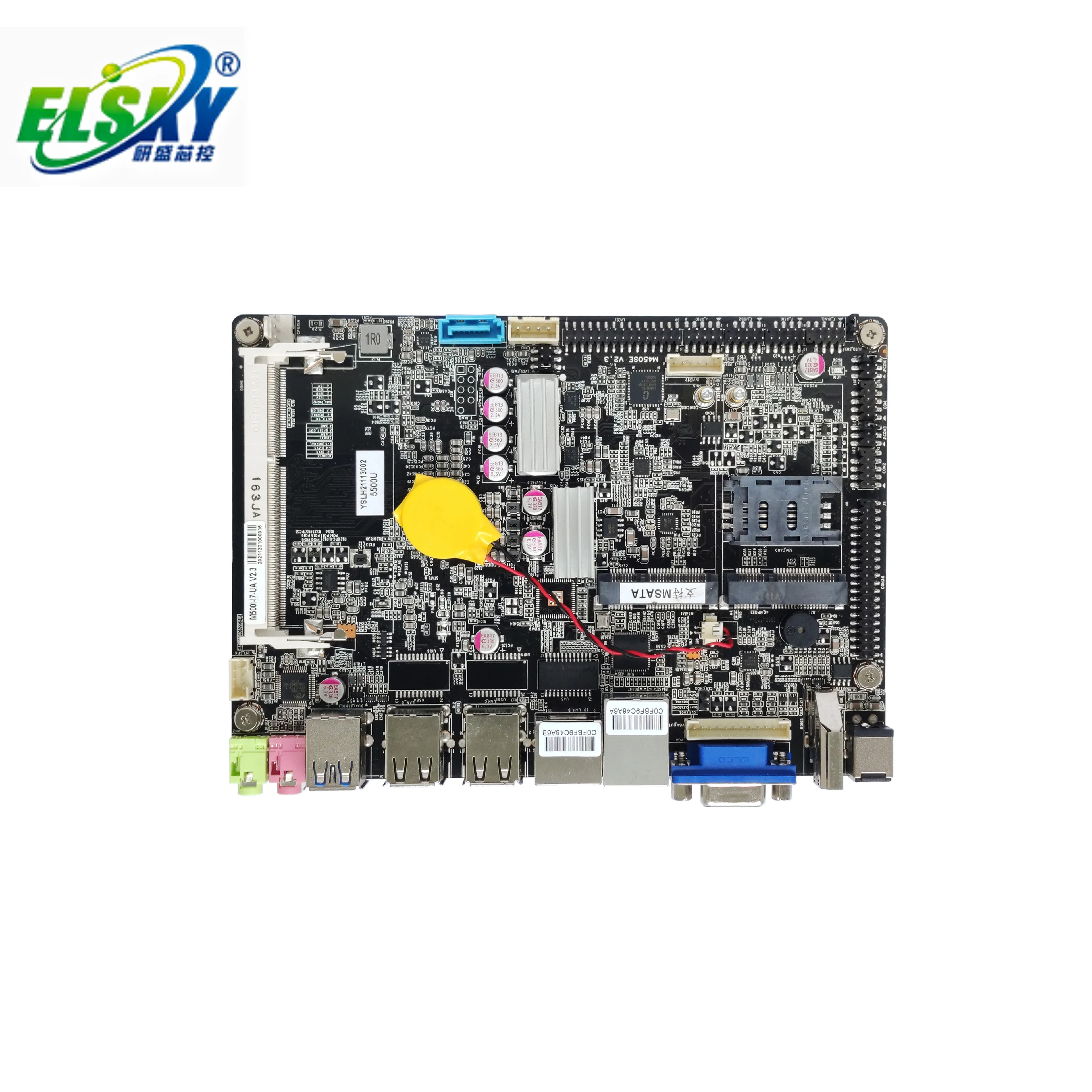ELSKY 4-inch Motherboard M500I  5th Gen Broadwell-U Core I5 DDR3 Max 8G 12V Power Supply