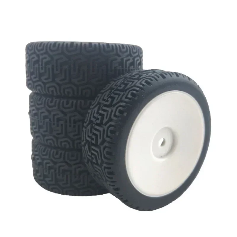 Pneus en caoutchouc pour voiture RC 66mm, 4 pièces, pour WLtoys 144001 et 1/18 1/16 1/10 RC Buggy chenille marche/arrêt route, pièces de rechange de voiture