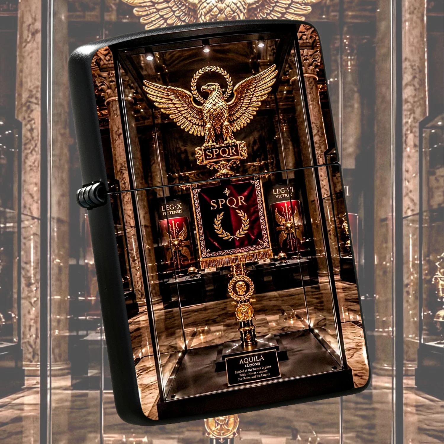Vintage Roman Legion Aquila Themed Portable Ornament, Exquisite Collectible, Perfect For Daily Carry, Home Display, Travel Souvenir, Ideal Present For History Enthusiasts, Durable Stylish Practical Accessory For All Scenarios A Humorous And