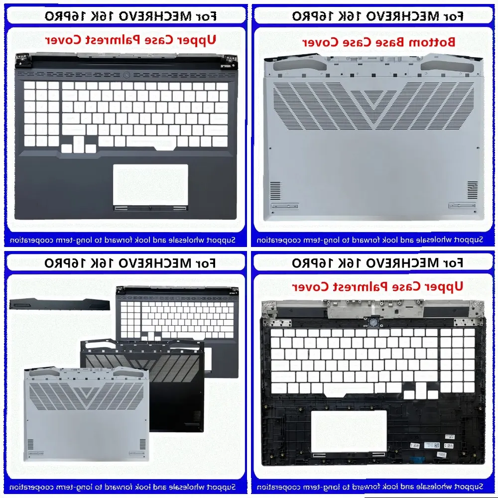 New For Kailxuling MECHREVO 16K 16PRO Upper Case Palmrest Cover/Bottom Base Case Cover /LCD Hinge Shaft Cover