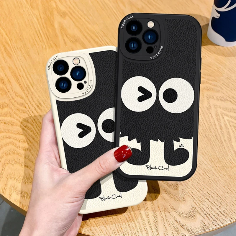 Creative Cartoon Briquette Phone Case For iPhone 6 6S 7 8 11 12 13 14 15 PLUS MINI PRO PROMAX X XR XS Soft All-Inclusive Cases