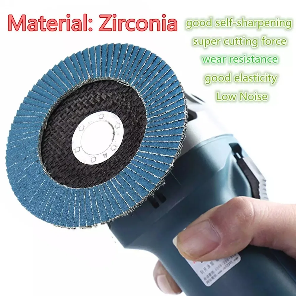 

40 60 80 120 Grit 1pcs Flap Sanding Discs 5 Blade Tools Hard-wearing Polisher Polishing For Wood Metal Plastic