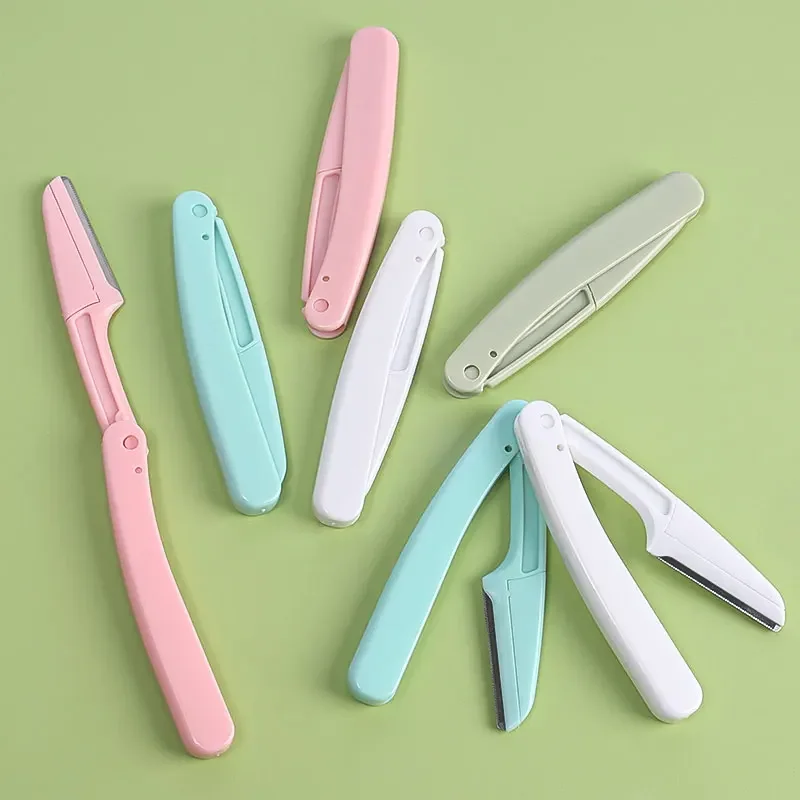 3pcs Eyebrow Trimmer Pocketknife Eyebrow Profiler Hair Remover for Ladies Face Eyebrow Shaper Shaver Facial Epilators for Women