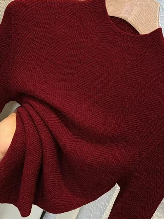 Coréen Sle femmes tricoté laine pull couche de Base f col haut coupe ajustée automne hiver nouveauté polyvalent haut en tricot