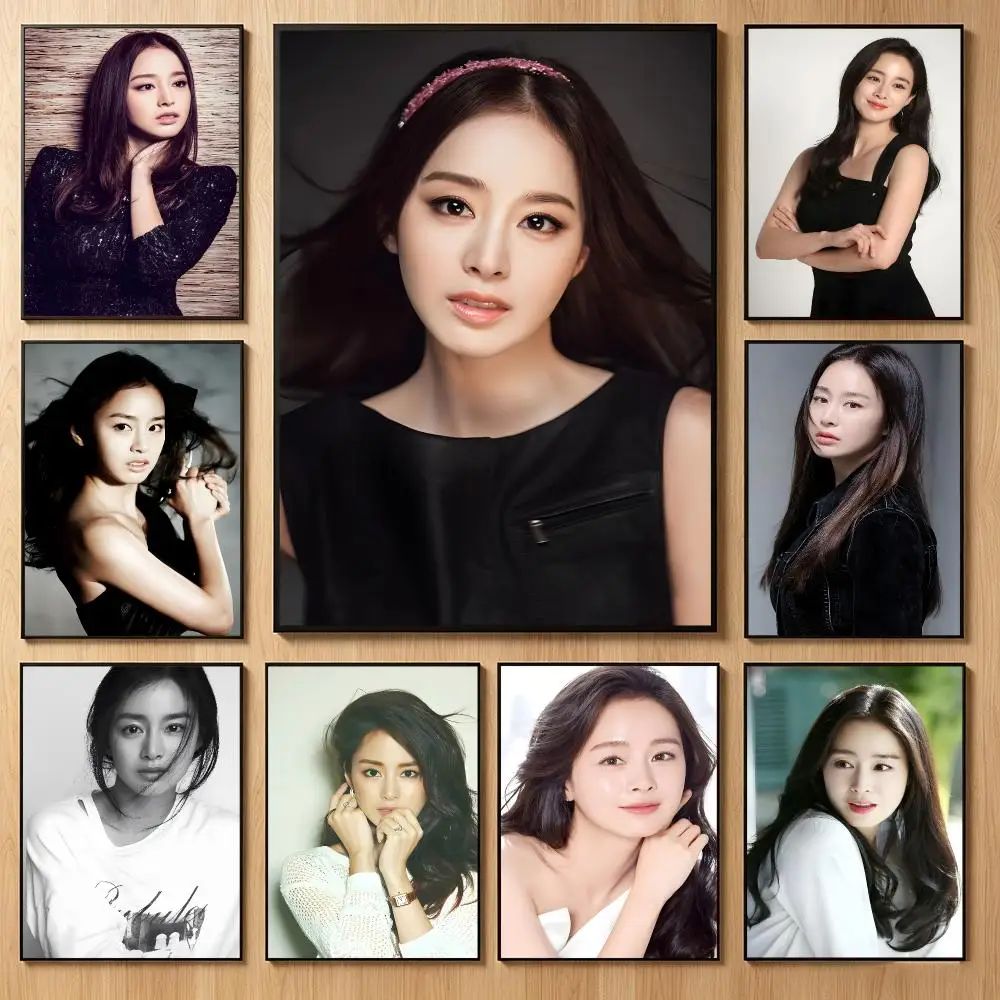Poised Celebrity K-Kim Tae Hee Poster Classic Self-Adhesive PP Wall Sticker for Living Room Bar Decor Gift